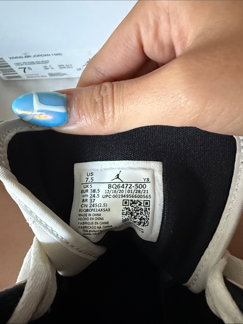 Nike Air Jordan Kids Shoes in Black and White